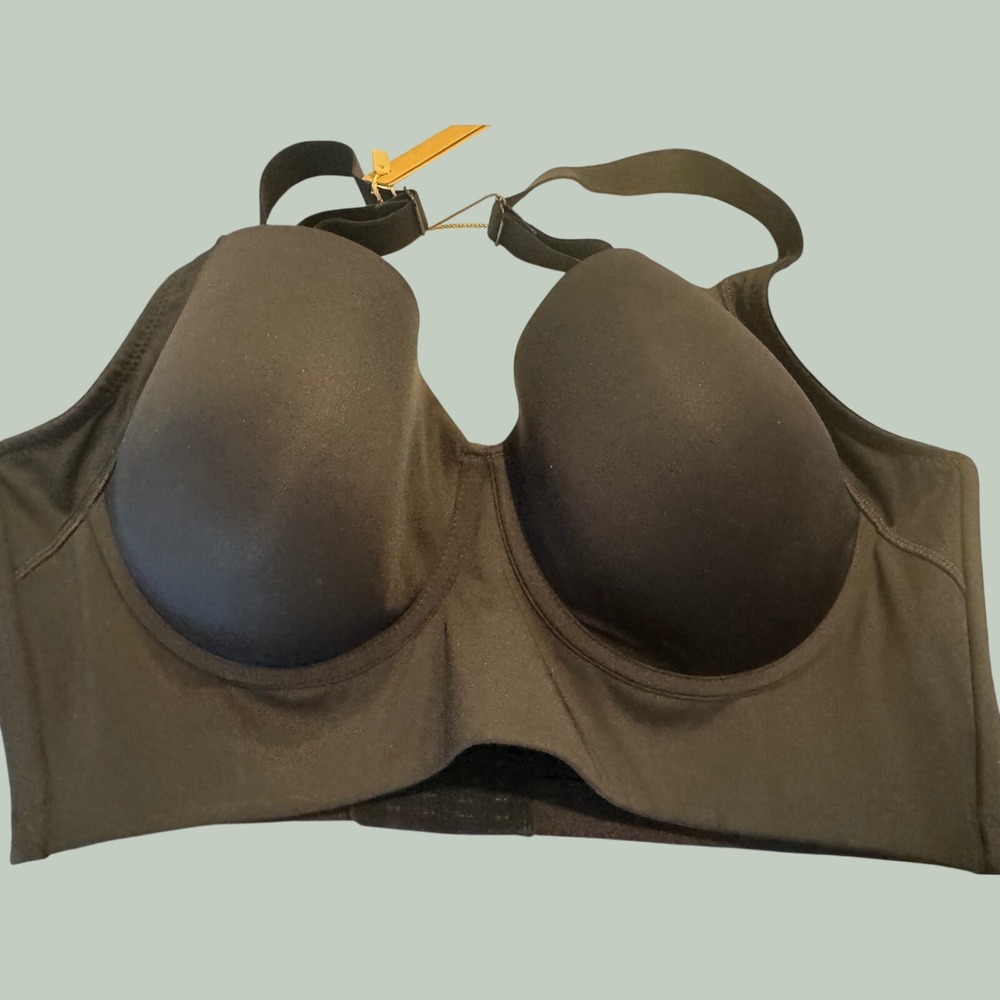 Shapellx‎ Black Full Coverage Underwire Smoothing Bra 40C Wide Back Straps
